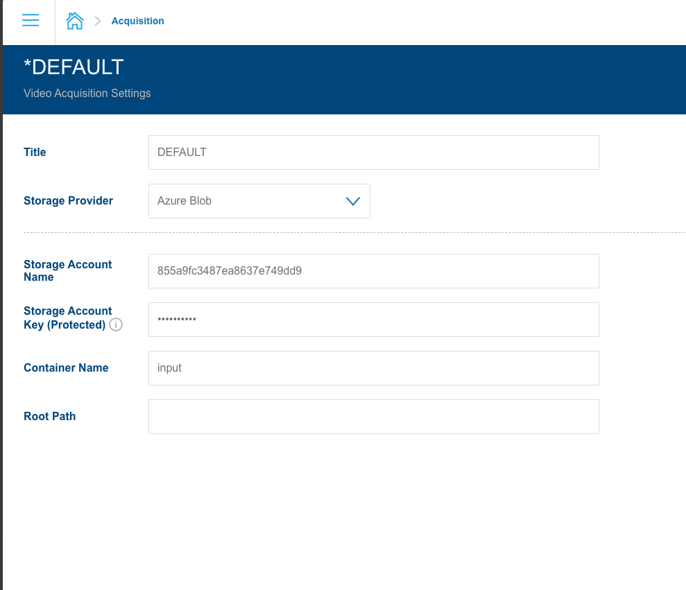 Acquisition Profile / Azure